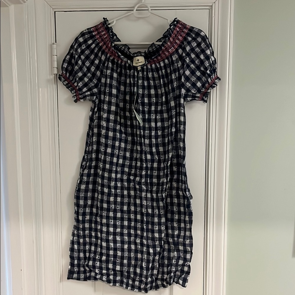 Tuckernuck- Smocked gingham swimsuit cover up